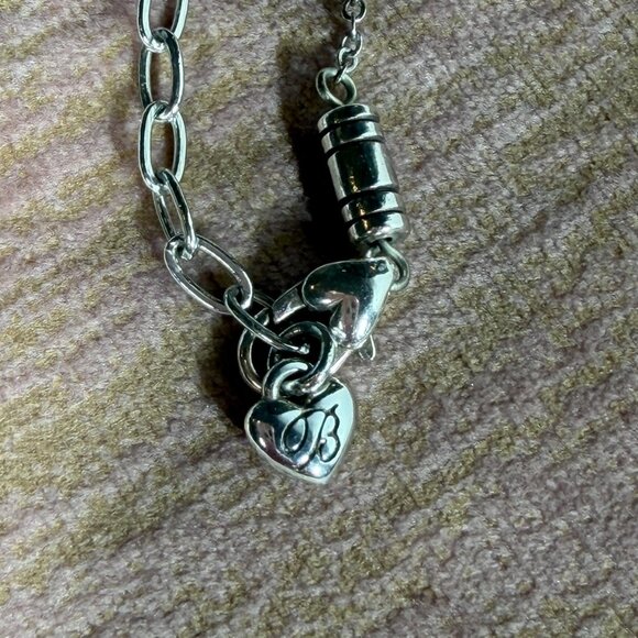 Brighton Silver-Tone Cross Pendant Necklace with Heart Charm - Picture 5 of 7